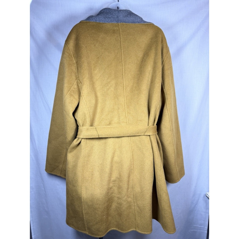 Summersalt The Warmest Wool Wrap Coat 2XL Mustard Gray Belted Luxury Capsule - Picture 8 of 13